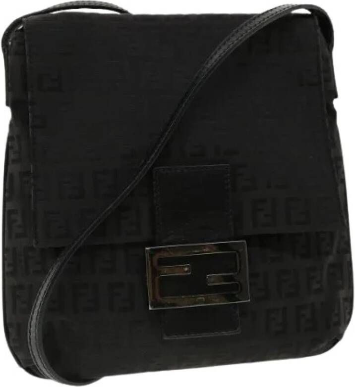 Fendi Vintage Pre-eigendom canvas Fendi-bags Zwart Dames
