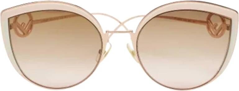 Fendi Vintage Pre-owned Acetate sunglasses Bruin Dames