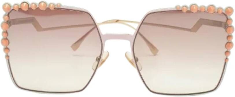 Fendi Vintage Pre-owned Acetate sunglasses Roze Dames