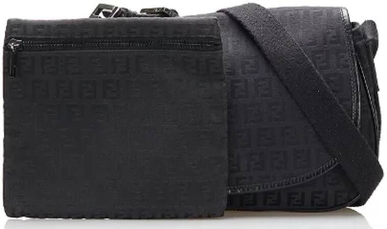 Fendi Vintage Pre-owned Canvas crossbody-bags Zwart Dames