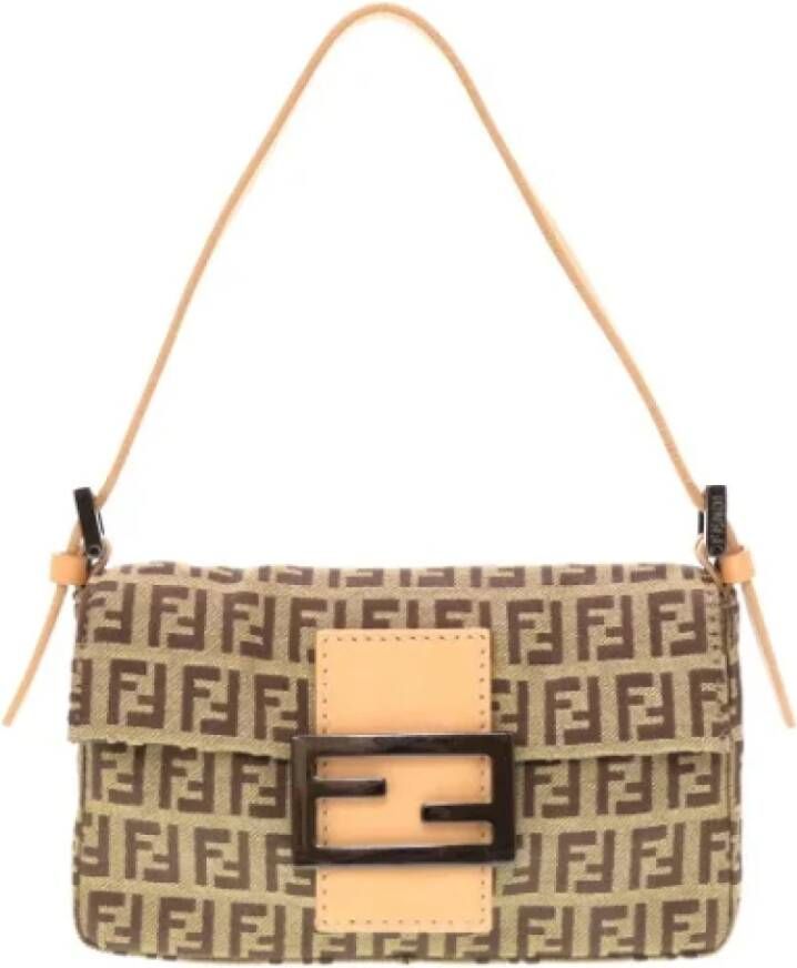 Fendi Vintage Pre-owned Canvas fendi-bags Beige Dames