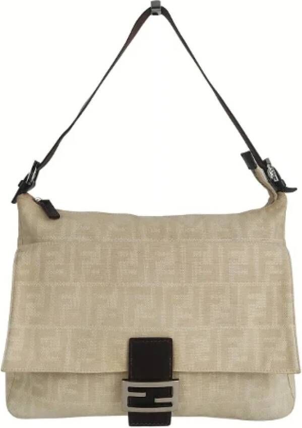 Fendi Vintage Pre-owned Canvas fendi-bags Beige Dames