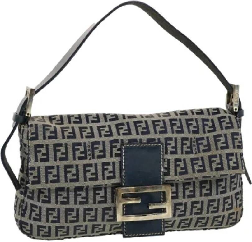Fendi Vintage Pre-owned Canvas fendi-bags Blauw Dames