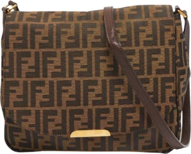 Fendi Vintage Pre-owned Canvas fendi-bags Bruin Dames