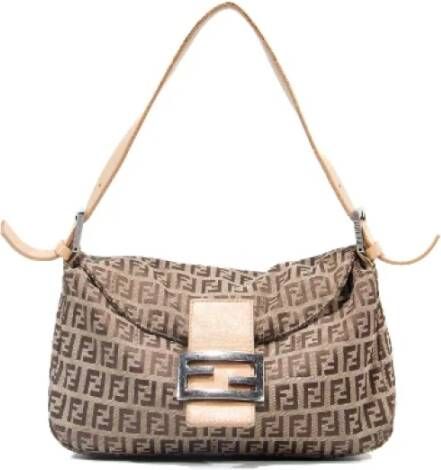 Fendi Vintage Pre-owned Canvas fendi-bags Bruin Dames