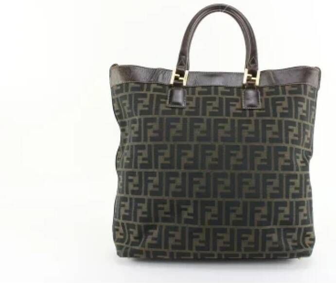 Fendi Vintage Pre-owned Canvas fendi-bags Grijs Dames