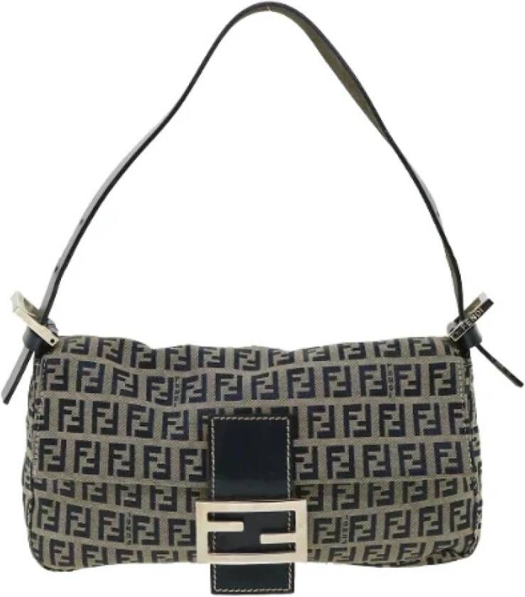 Fendi Vintage Pre-owned Canvas fendi-bags Grijs Dames