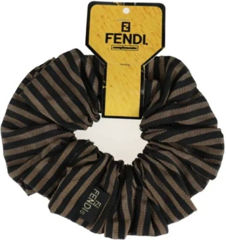 Fendi Vintage Pre-owned Canvas hair-accessories Bruin Dames