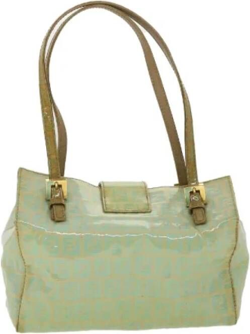 Fendi Vintage Pre-owned Canvas handbags Blauw Dames