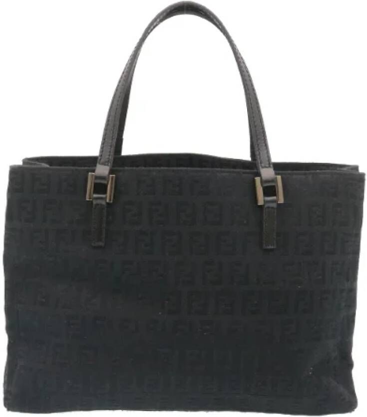 Fendi Vintage Pre-owned Canvas handbags Zwart Dames