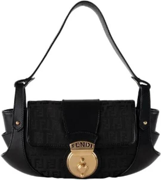 Fendi Vintage Pre-owned Canvas handbags Zwart Dames