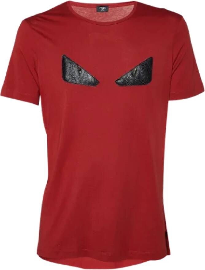 Fendi Vintage Pre-owned Cotton tops Rood Dames