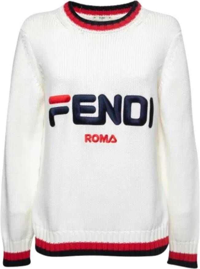 Fendi Vintage Pre-owned Cotton tops Wit Dames