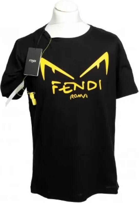 Fendi Vintage Pre-owned Cotton tops Zwart Dames