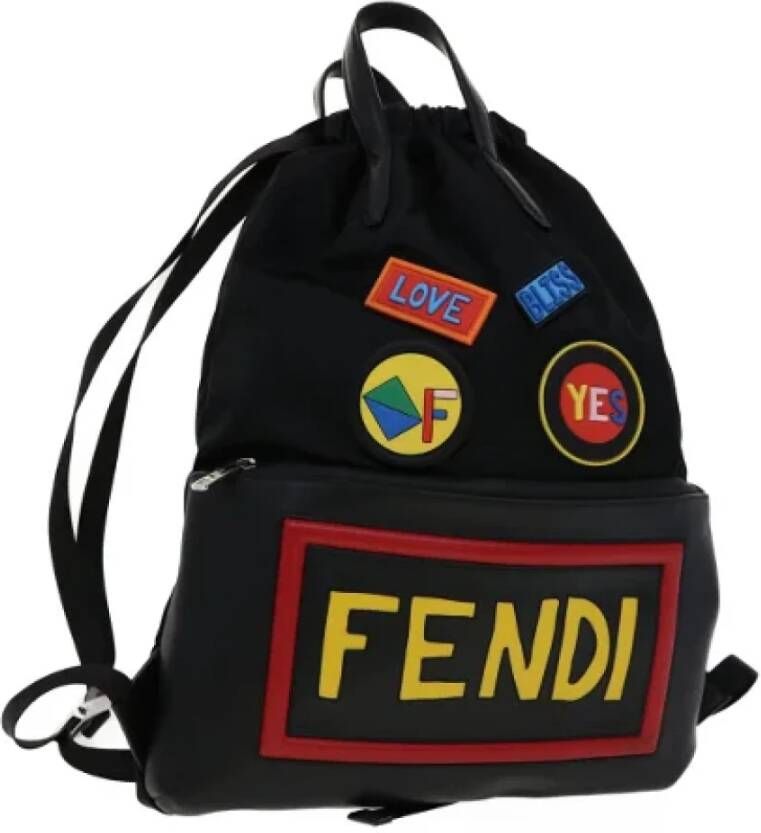 Fendi Vintage Pre-owned Fabric backpacks Zwart Dames