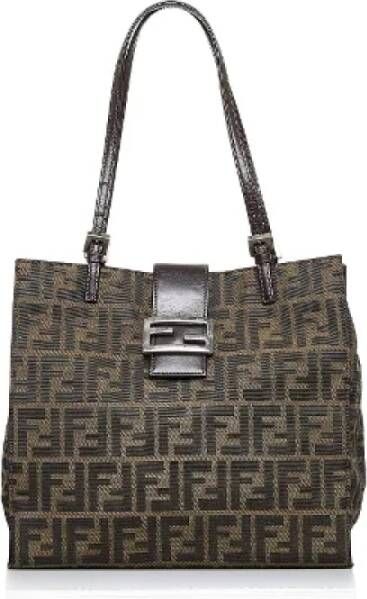 Fendi Vintage Pre-owned Fabric fendi-bags Bruin Dames