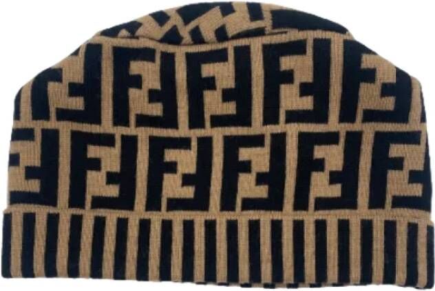 Fendi Vintage Pre-owned Fabric hats Beige Dames