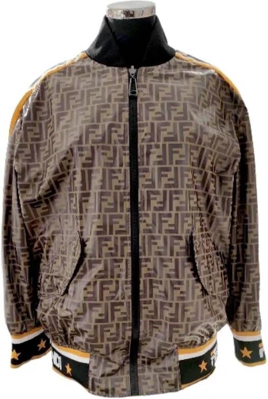 Fendi Vintage Pre-owned Fabric outerwear Bruin Dames