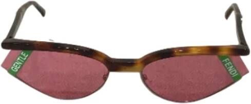 Fendi Vintage Pre-owned Fabric sunglasses Roze Dames