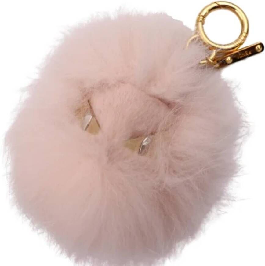 Fendi Vintage Pre-owned Faux Fur key-holders Roze Dames