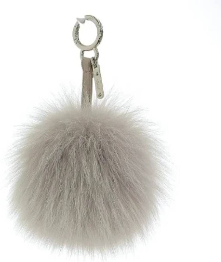 Fendi Vintage Pre-owned Fur key-holders Grijs Dames