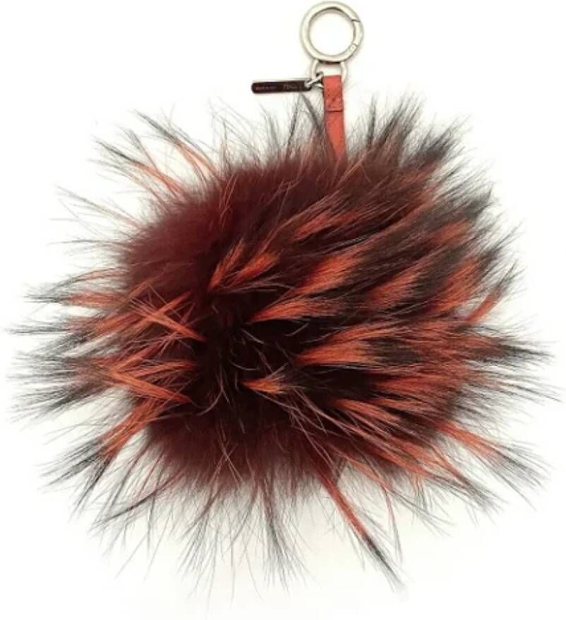 Fendi Vintage Pre-owned Fur key-holders Oranje Dames
