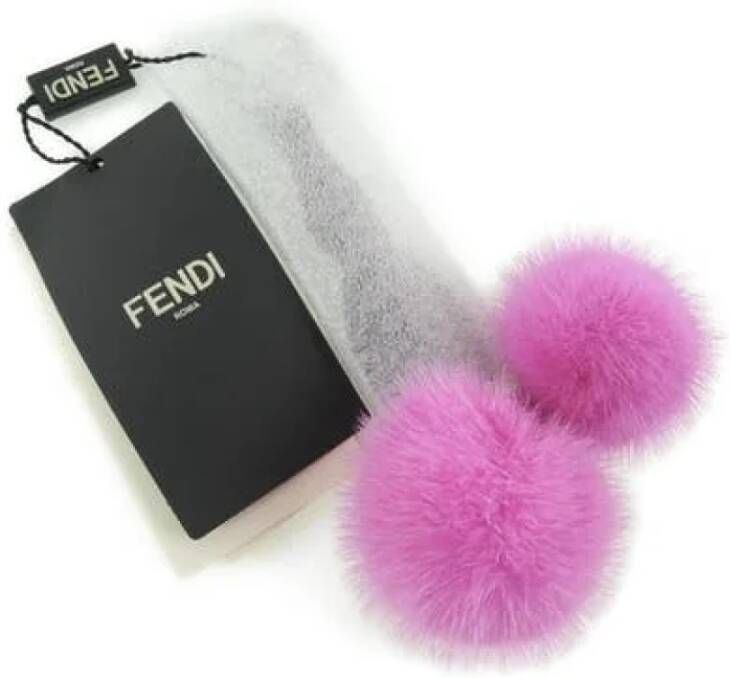 Fendi Vintage Pre-owned Fur key-holders Roze Dames