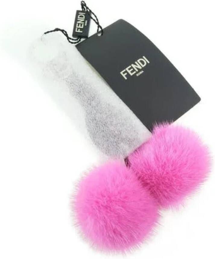 Fendi Vintage Pre-owned Fur key-holders Roze Dames