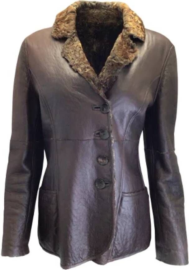 Fendi Vintage Pre-owned Fur outerwear Bruin Dames