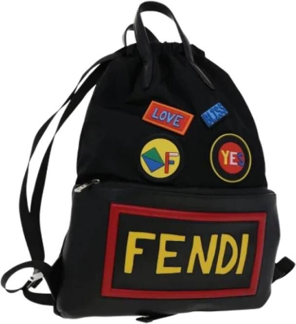 Fendi Vintage Pre-owned Leather backpacks Zwart Dames