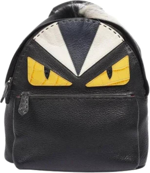 Fendi Vintage Pre-owned Leather backpacks Zwart Dames