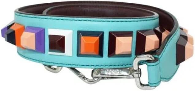 Fendi Vintage Pre-owned Leather belts Blauw Dames