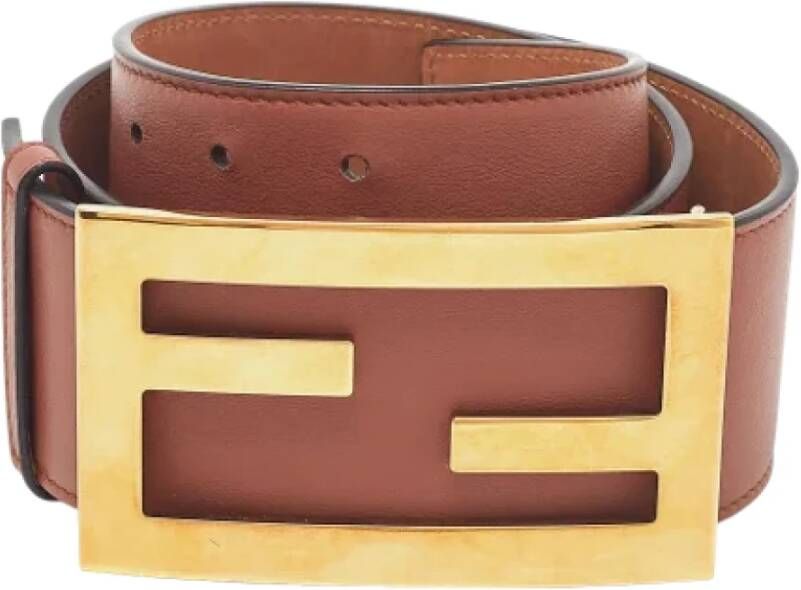 Fendi Vintage Pre-owned Leather belts Bruin Dames