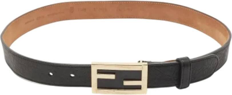Fendi Vintage Pre-owned Leather belts Zwart Dames