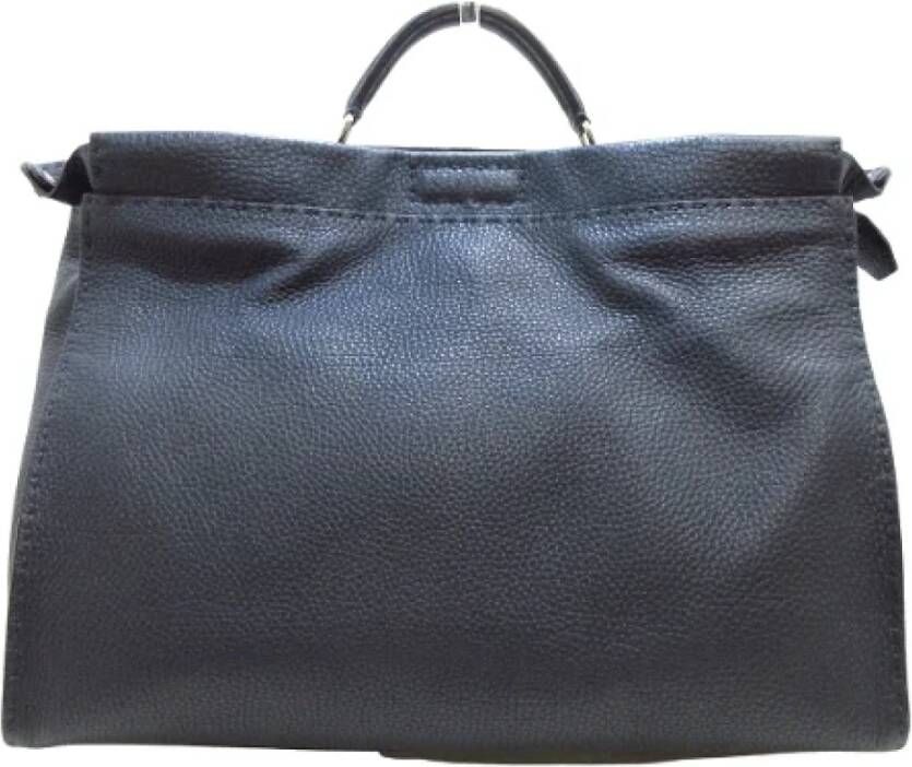 Fendi Vintage Pre-owned Leather briefcases Blauw Dames