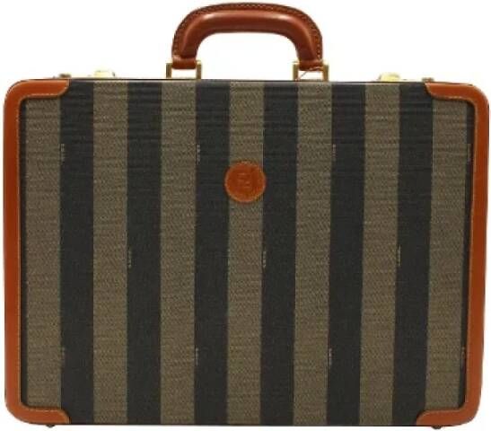 Fendi Vintage Pre-owned Leather briefcases Bruin Dames