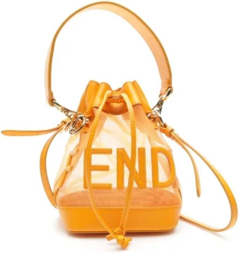 Fendi Vintage Pre-owned Leather crossbody-bags Oranje Dames