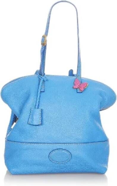 Fendi Vintage Pre-owned Leather fendi-bags Blauw Dames