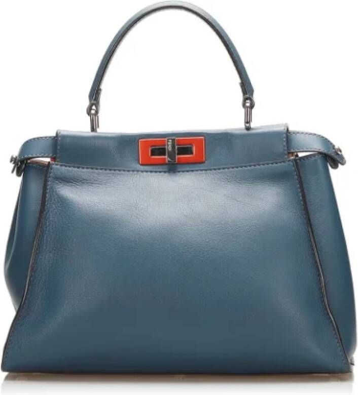 Fendi Vintage Pre-owned Leather fendi-bags Blauw Dames