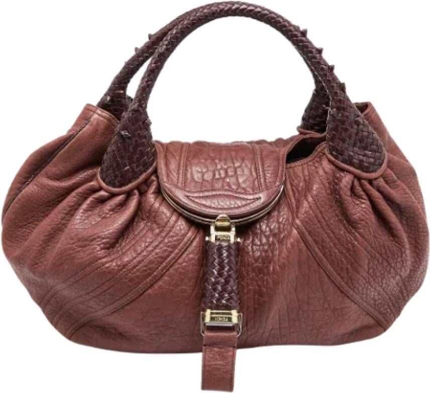 Fendi Vintage Pre-owned Leather fendi-bags Bruin Dames