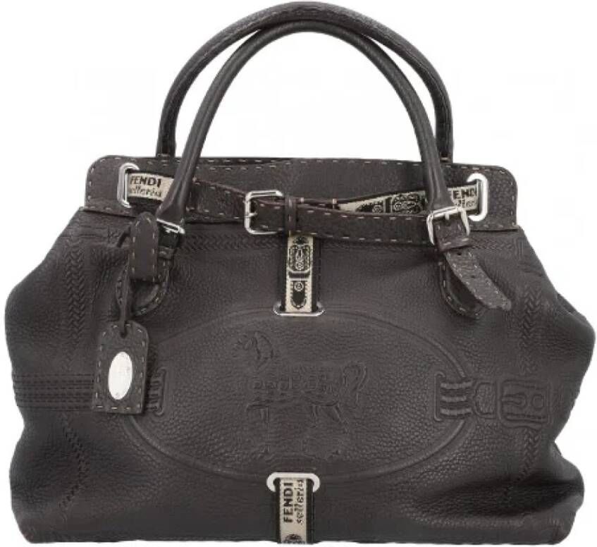 Fendi Vintage Pre-owned Leather fendi-bags Bruin Dames