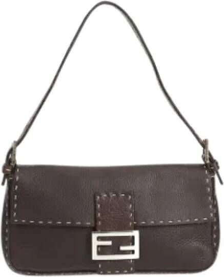 Fendi Vintage Pre-owned Leather fendi-bags Bruin Dames