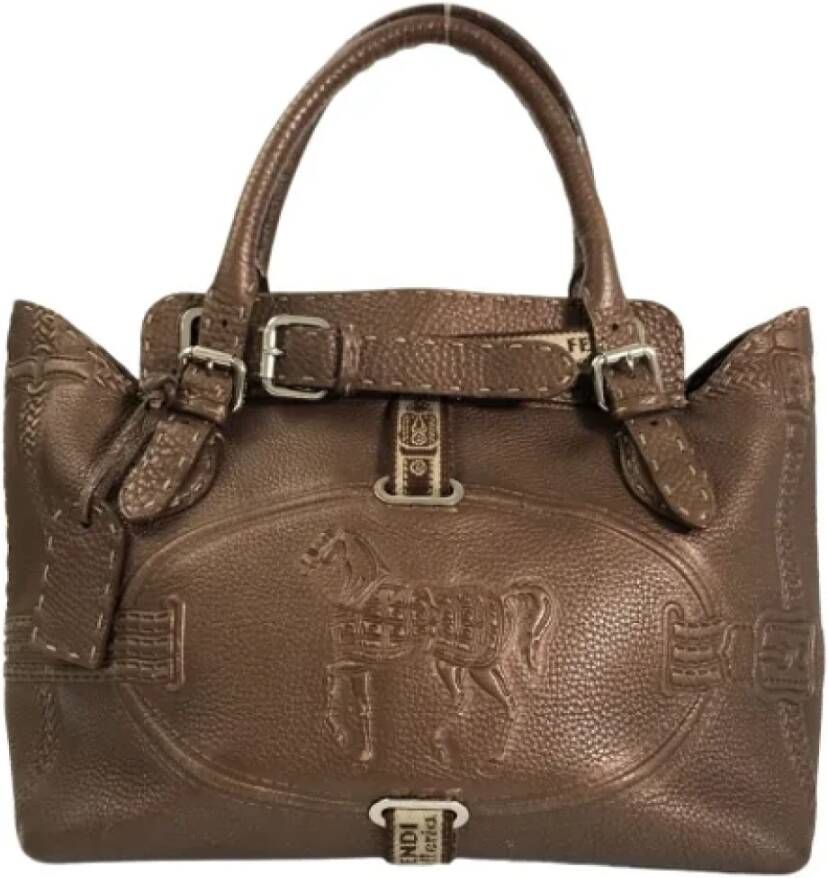 Fendi Vintage Pre-owned Leather fendi-bags Bruin Dames