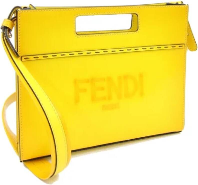 Fendi Vintage Pre-owned Leather fendi-bags Yellow Dames