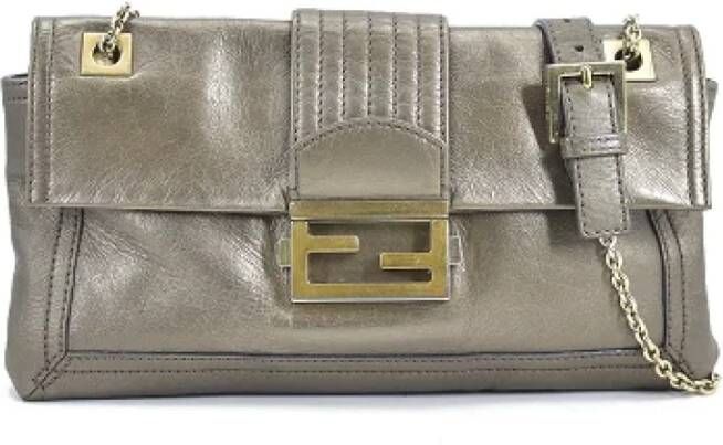 Fendi Vintage Pre-owned Leather fendi-bags Geel Dames