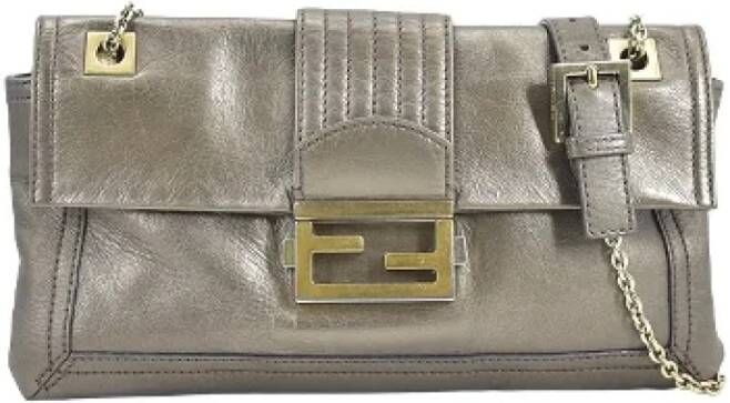 Fendi Vintage Pre-owned Leather fendi-bags Geel Dames