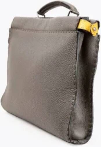 Fendi Vintage Pre-owned Leather fendi-bags Grijs Dames