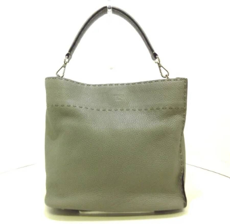 Fendi Vintage Pre-owned Leather fendi-bags Grijs Dames
