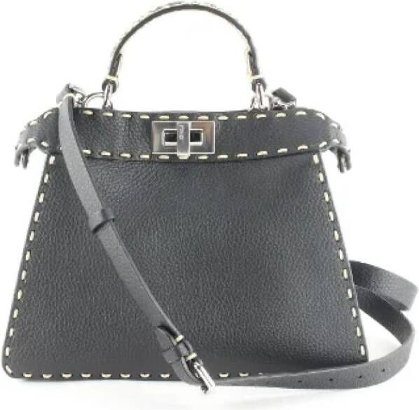 Fendi Vintage Pre-owned Leather fendi-bags Grijs Dames