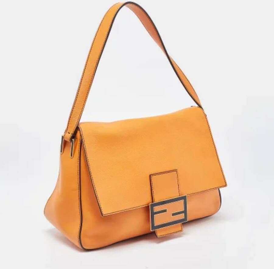 Fendi Vintage Pre-owned Leather fendi-bags Oranje Dames